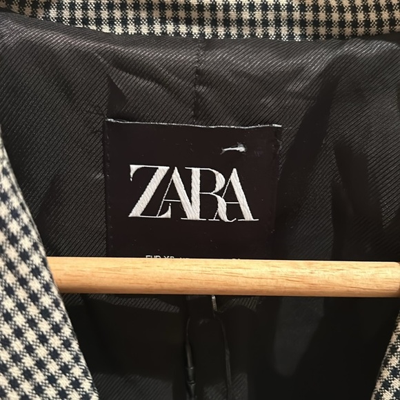 NWT ZARA xs plaid oversized blazer - Picture 7 of 12